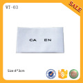 WT-03 2016 Cheap custom logo woven arm label /neck collar label